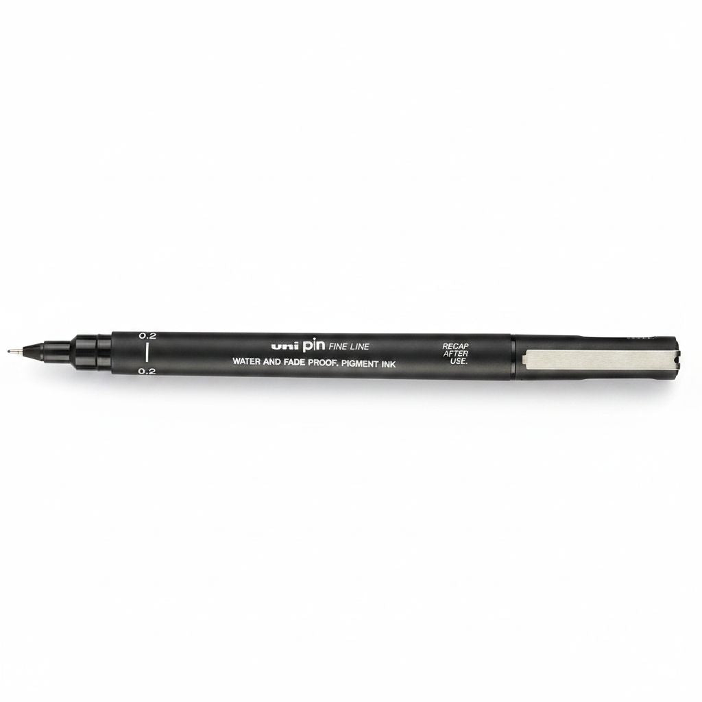 Fineliner Unipin Pen Pigment Ink Black 0.2Mm