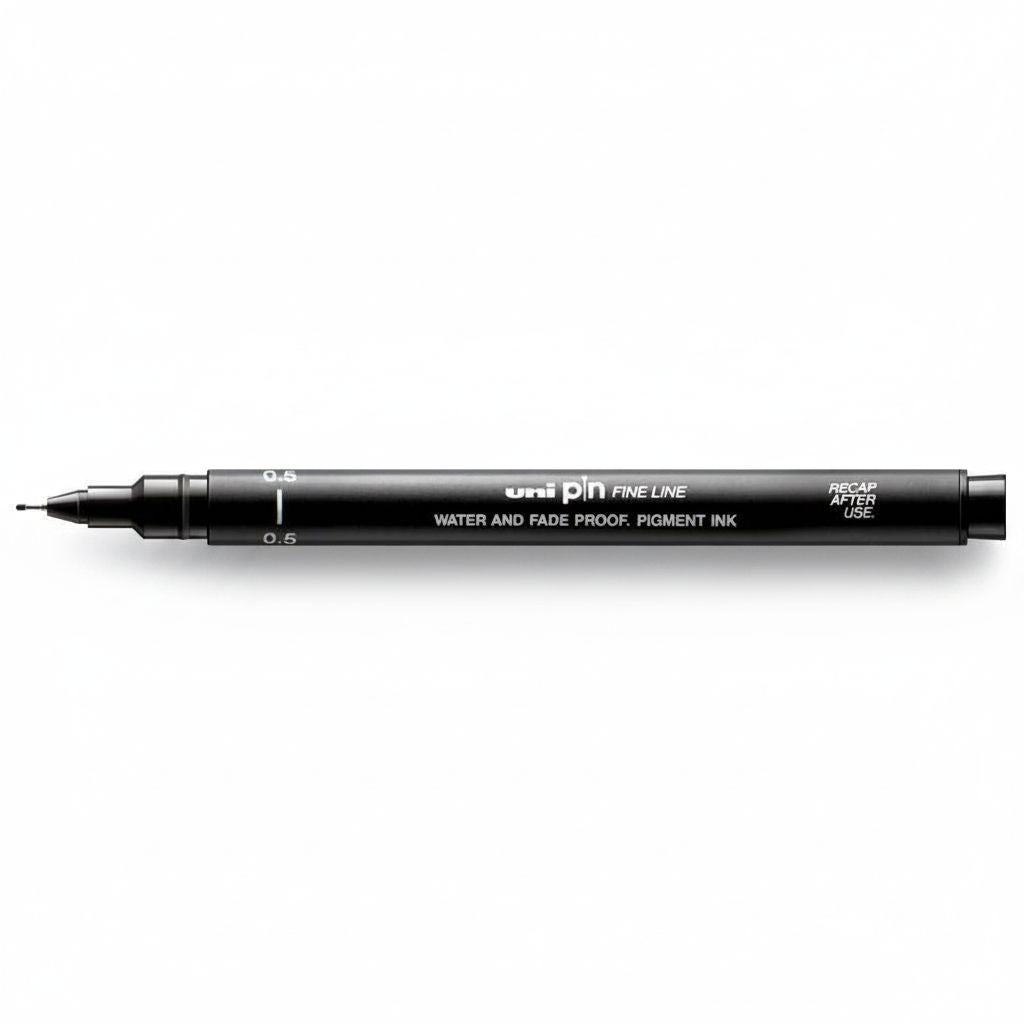 Fineliner Unipin Pen Pigment Ink Black 0.5Mm