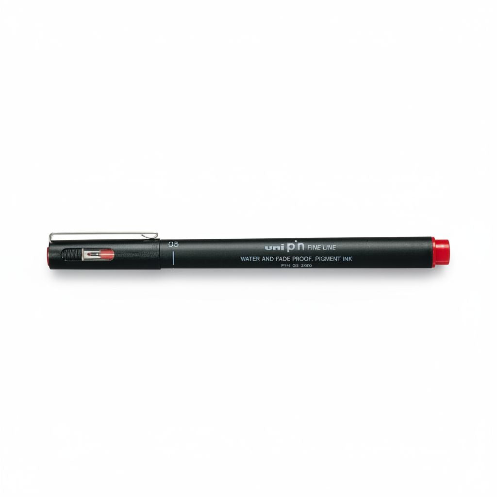 Fineliner Unipin Pen Pigment Ink Red 0.5Mm