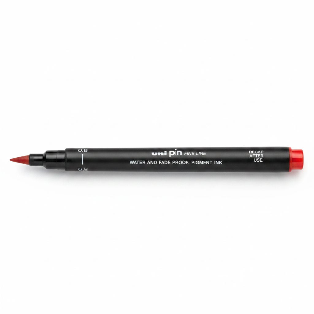 Fineliner Unipin Pen Pigment Ink Red 0.8Mm