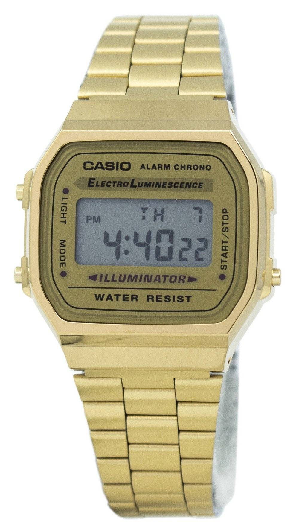 Casio Glu Watch Digital Gld Case Champagne Panel Cover Gld Mb