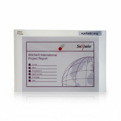 File Envelop A4 W/ Index Pocket Clear