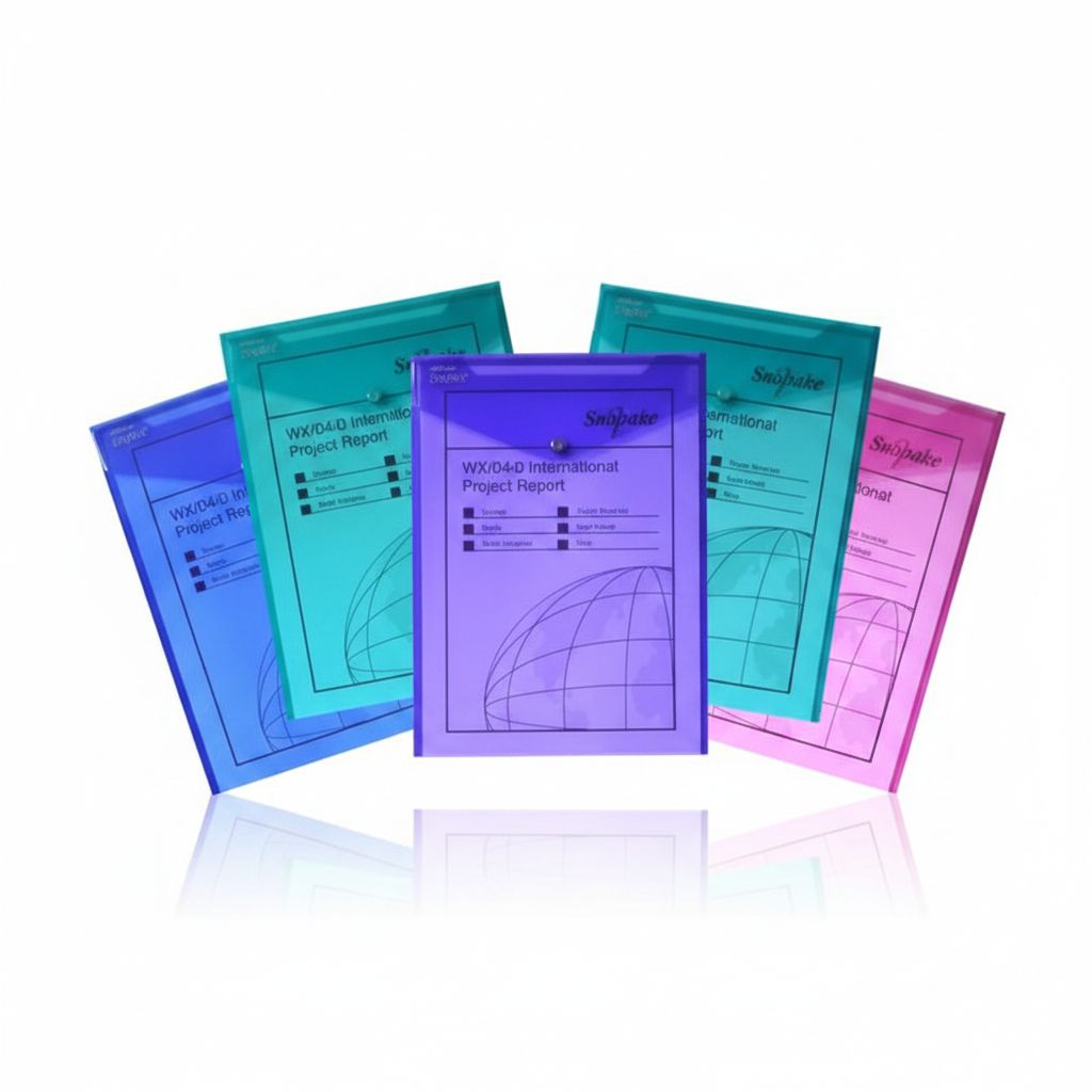 Polyfile A4 W/Button Clear