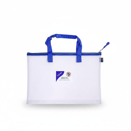 Envelop Mesh Bag With Zipper  A4++ Blue