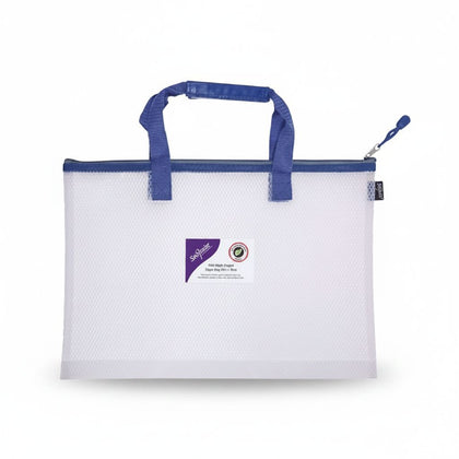 Envelop Mesh Bag With Zipper A3 Blue