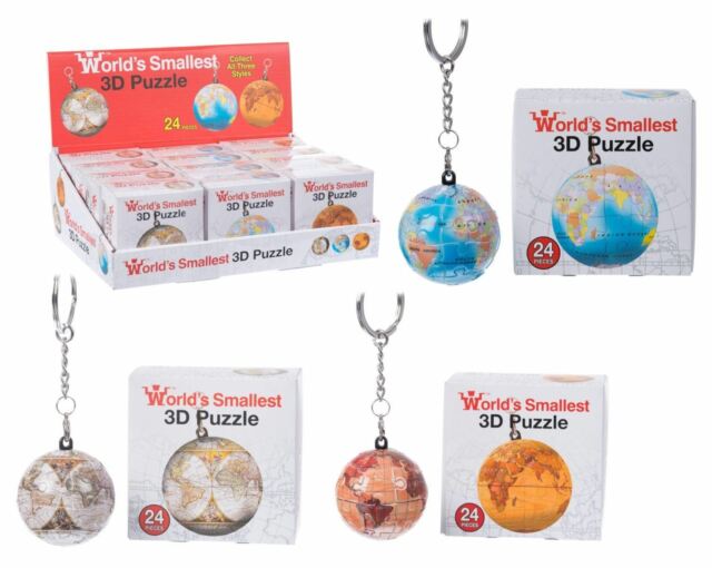 Keychain 3D Crystal Puzzle Globe Design