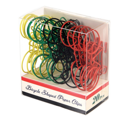 Paper Clips Bicycle 6X4Cm Colored 20/Pk