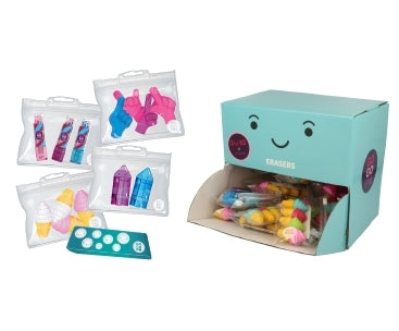 Gogopo Erasers Gravity Fed Assorted By Pc