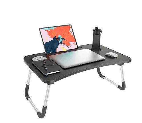 Adjustable Portable Folding Laptop Desk With 3-Usb Hub+Light Cooling Fan