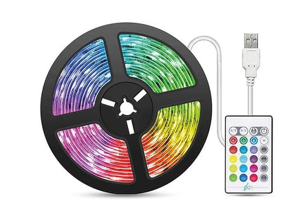 Led Strip Light With 16 Color And Remote Control 3M