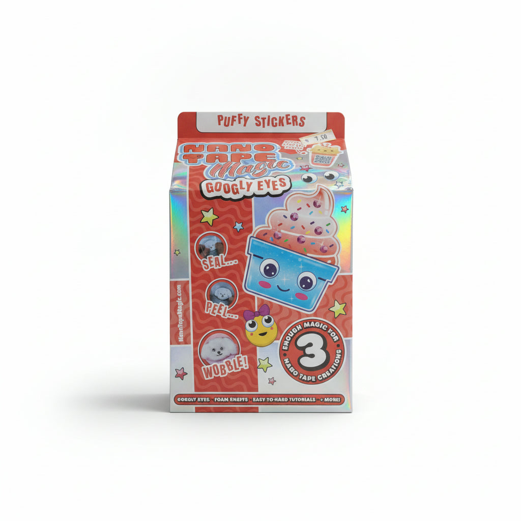 Mini Nano Tape Magic Puffy Stickers Googly Eyes