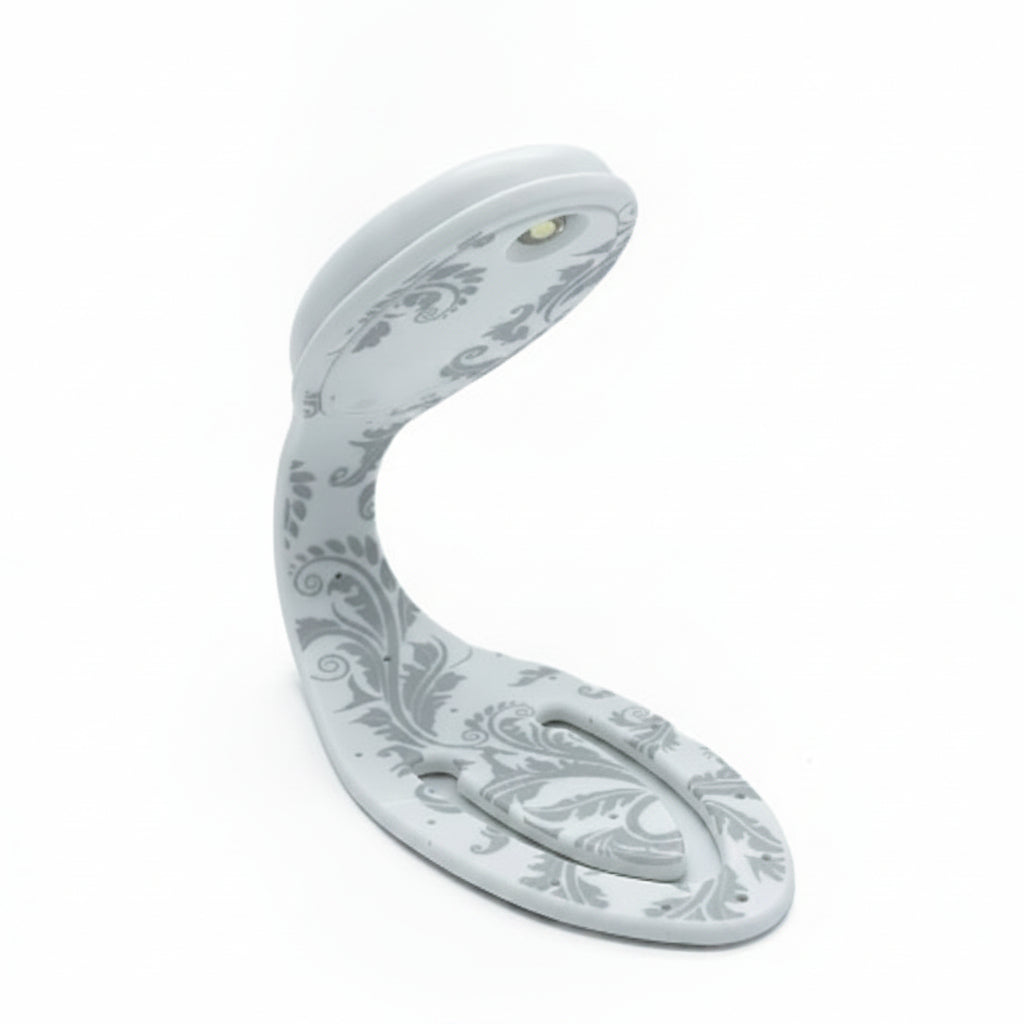 Flexible Led Book Light In White Flowers Design Perfect For Hands-Free Reading