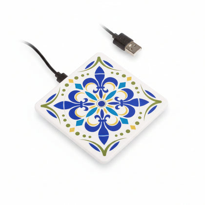 Retractable Multi-Cable Usb Phone Charger Tile Print