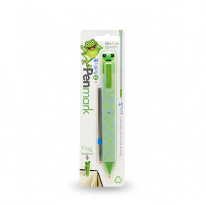 Premium Pen With Book Clip And Refills Frog Themed
