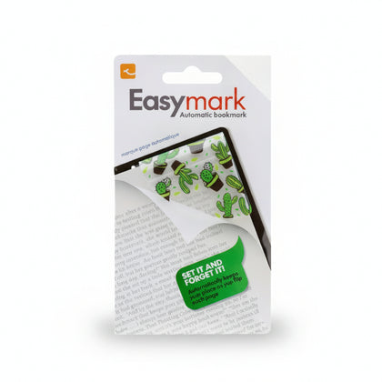 Slim Magnetic Bookmark Set In A Modern Cactus Print