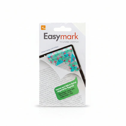 Slim Magnetic Bookmark Set In A Modern Flamingo Print