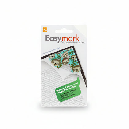 Slim Magnetic Bookmark Set In A Modern Sloth Print