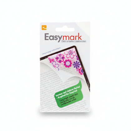 Slim Magnetic Bookmark Set In A Modern Pink Flowers Print