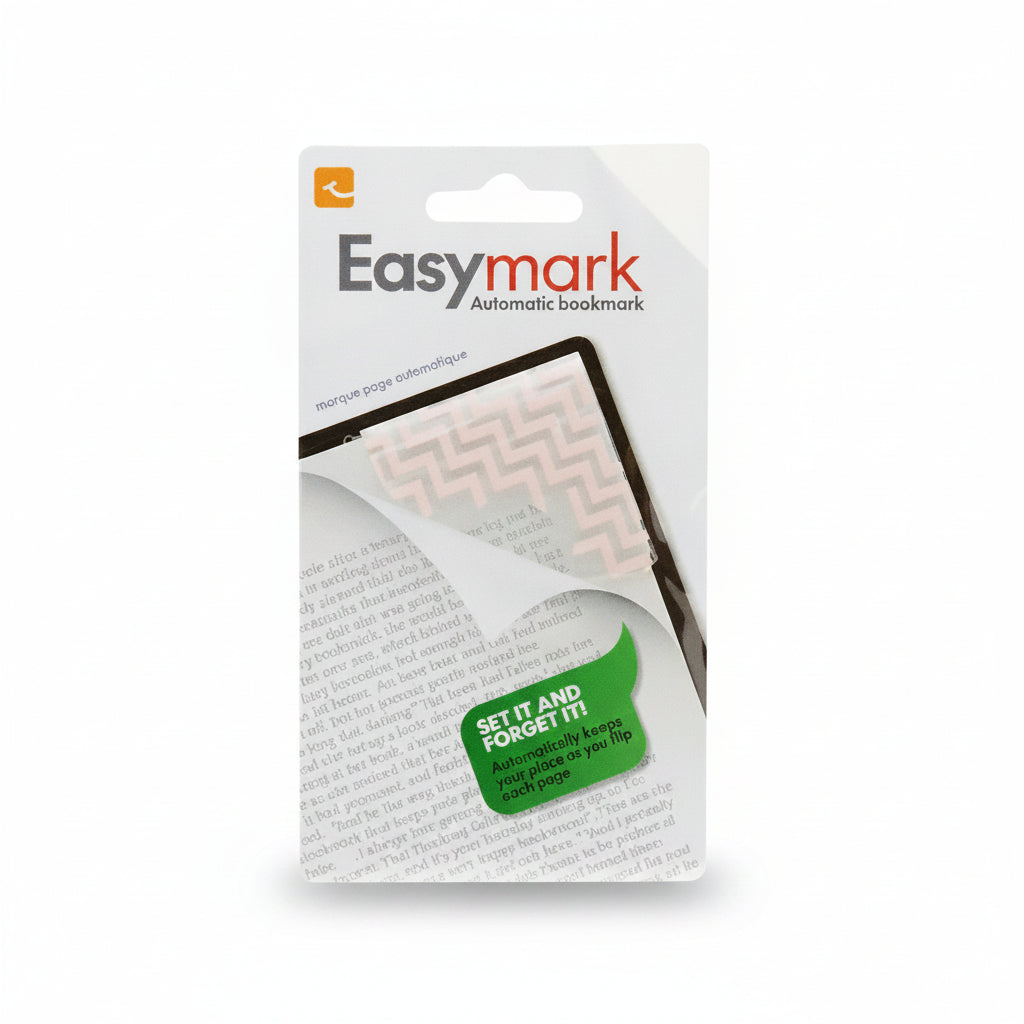 Slim Magnetic Bookmark Set In A Modern Pink Zigzag Print