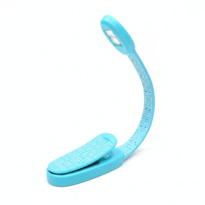 Flexible Led Book Light In Xtra Blue Words Design Perfect For Hands-Free Reading
