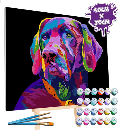 Paint By Numbers Dog 40Cmx30Cm