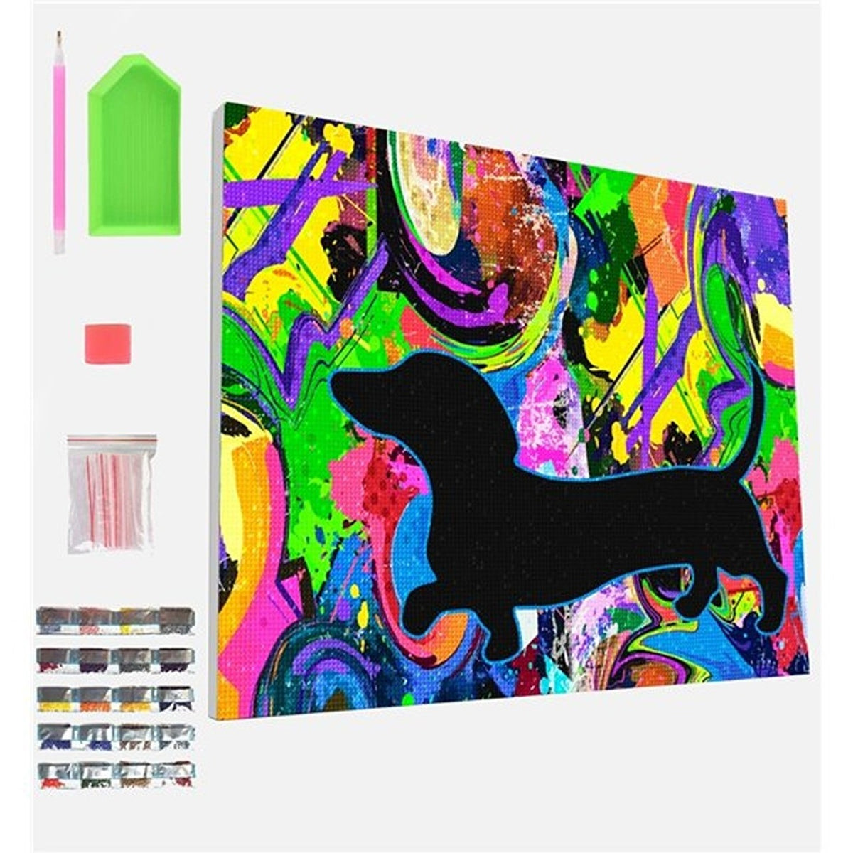 Diamond Paint Art Sausage Dog 40 x 30cm