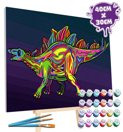 Paint By Numbers Stegosaurus 40Cmx30Cm
