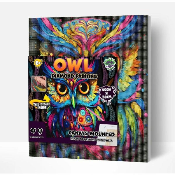 Diamond Art Owl 40 x 30cm