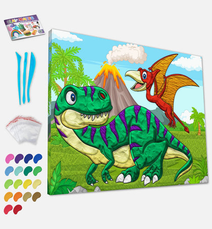 Clay Paint Art Dinosaur 40 x 30cm