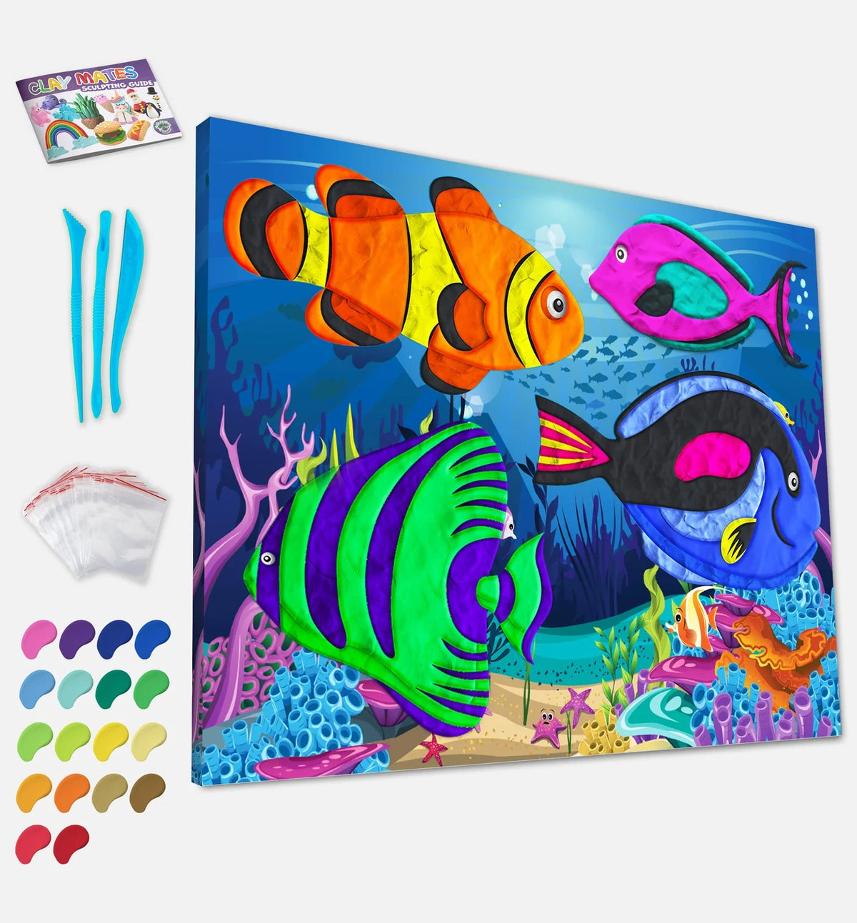 Clay Paint Art Sea Life 40 X 30Cm