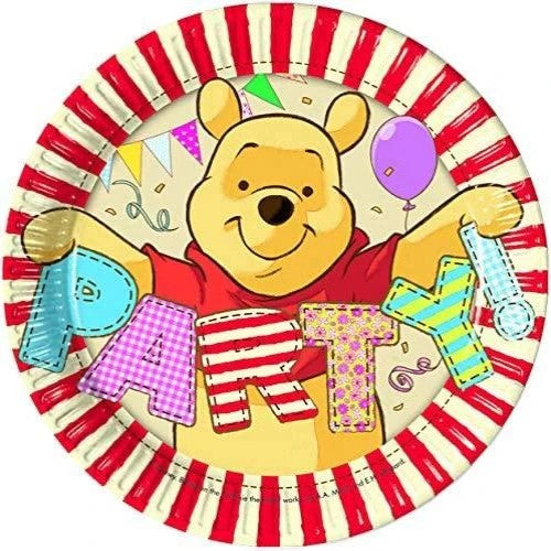 8 PAPER PLATES WINNIE ALPHABET