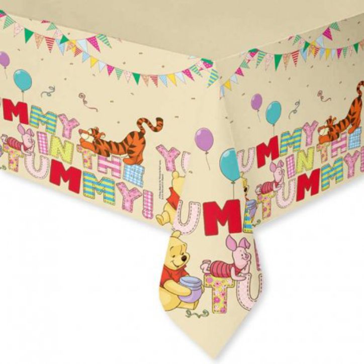 1 PLASTIC TABLECOVER WINNIE ALPHABET