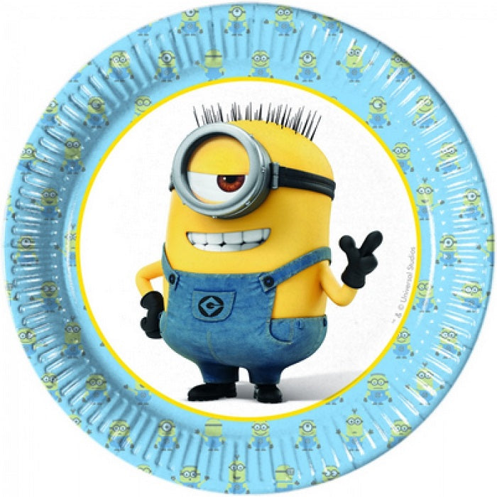 8 PAPER PLATES LOVELY MINIONS