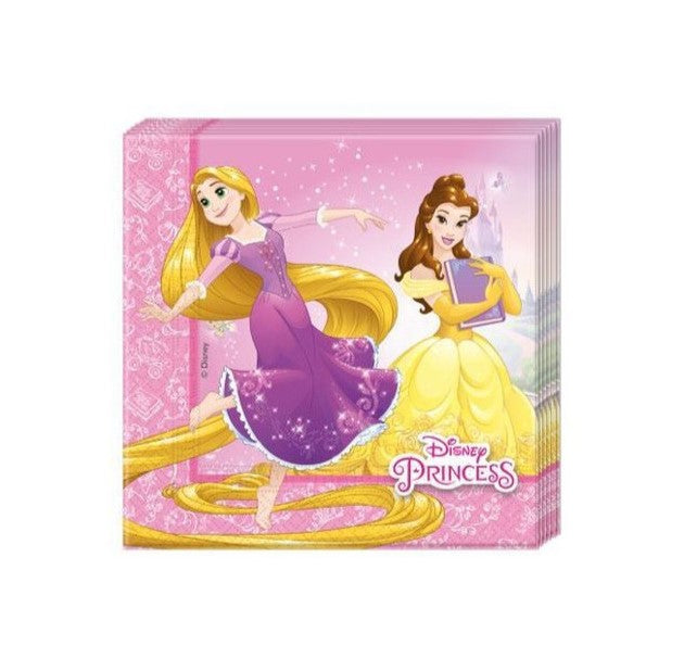 20 NAPKINS PRINCESS HEART STRONG 33X33CM