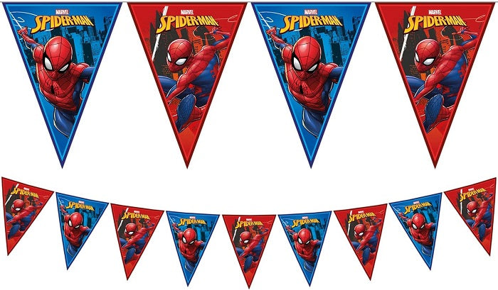 9 TRIANGLE FLAG BANNER SPIDERMAN TEAM UP MARVE