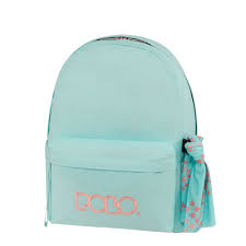Backpack 1 Compartment With Scarf Cyan/Pink  Size 40X31X20Cm