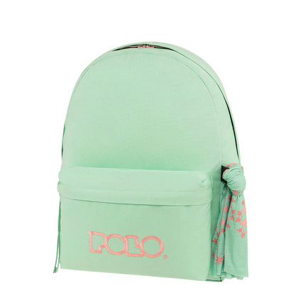 Backpack 1 Compartment With Scarf Mint/ Magenta Size 40X31X20Cm