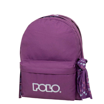 Backpack 2 Part With Double Scraf 30X40Cm Violet/Light Cyan