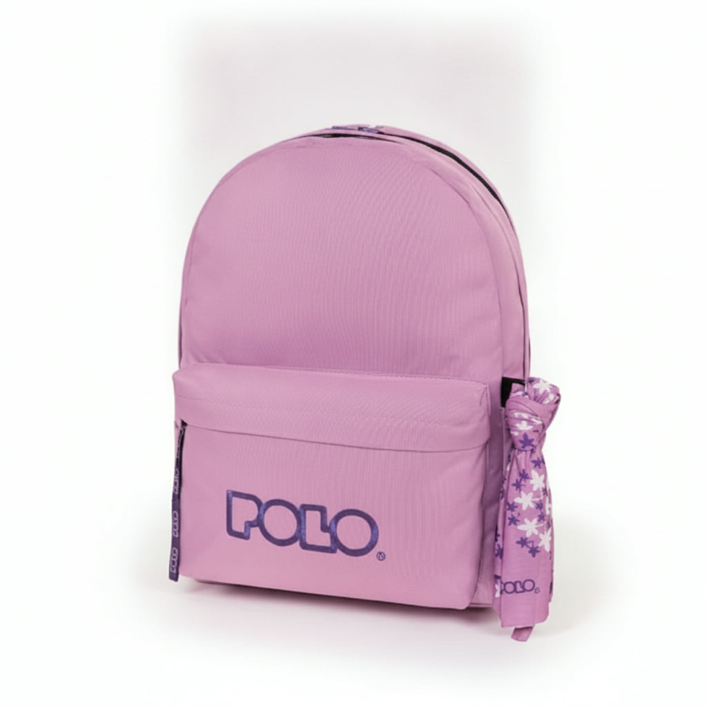 Polo School Bag Double Scarf Violet/Indigo