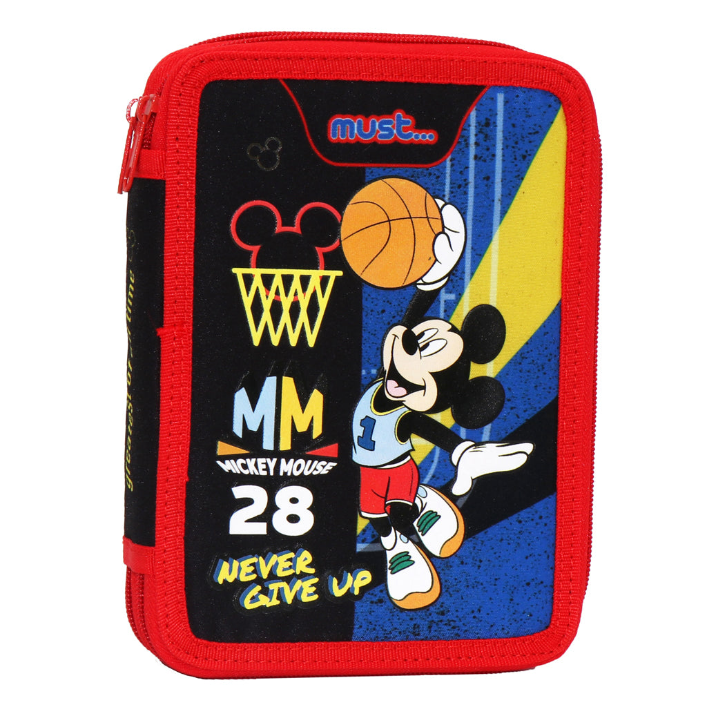 Pencil Case 2 Part Mickey Mouse Size 15X5X21Cm