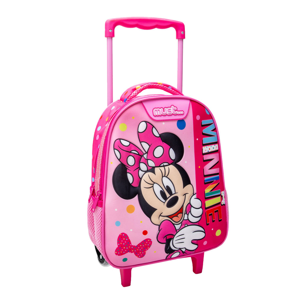 3D Trolley Backpack 2 Part Minnie Mouse Size 29X12X34Cm