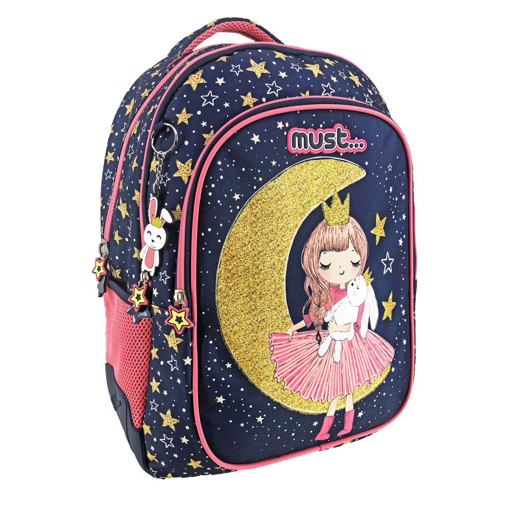 Backpack 3 Part  Girl Moon Size 32X18X43Cm