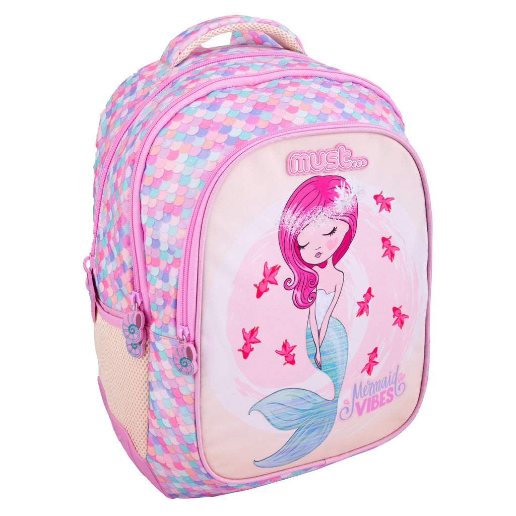 Backpack 3 Part  Mermaid Vibes Size 32X18X43Cm