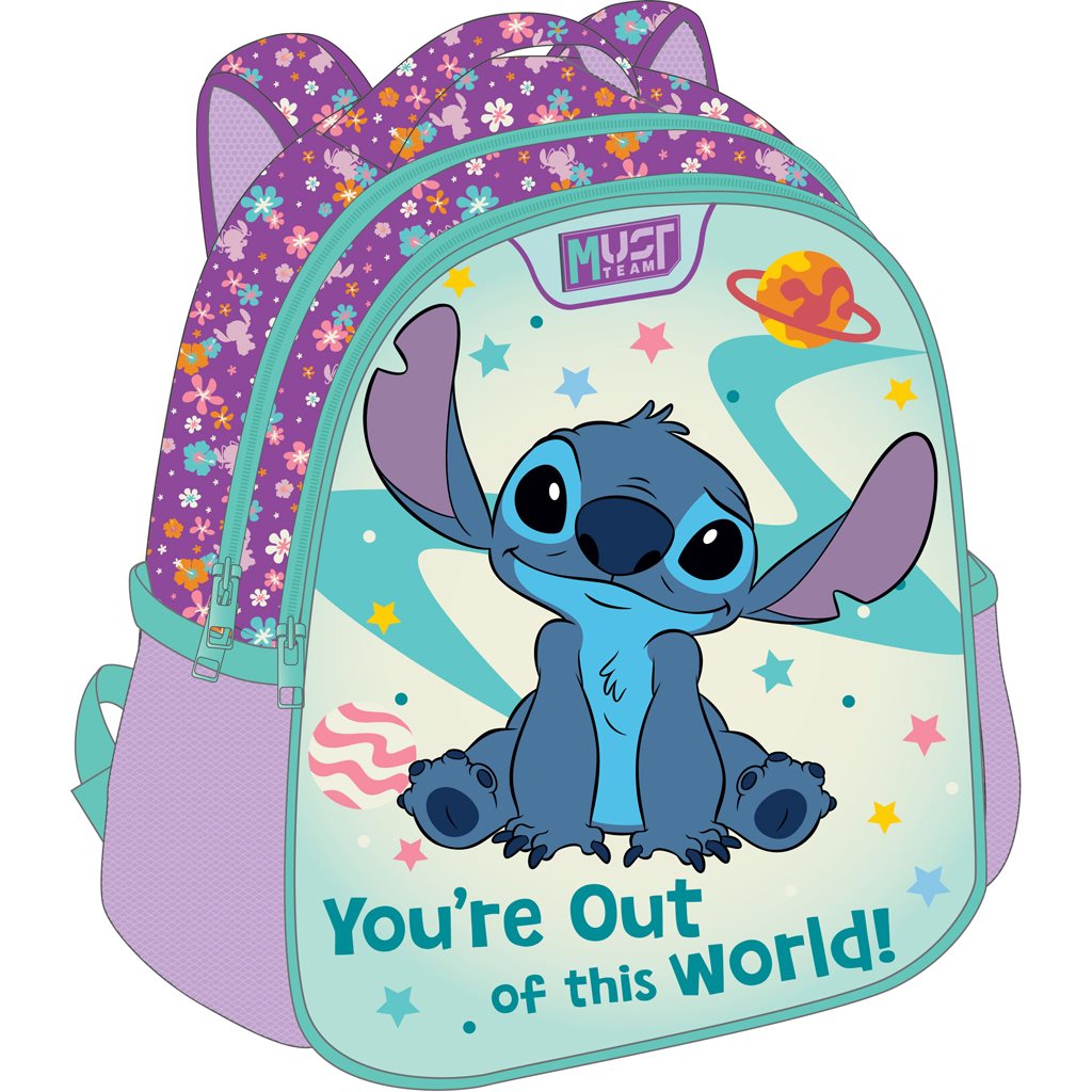 Backpack 27x10x31cm 2 Parts Lilo &amp; Stitch You Re Out Of This World
