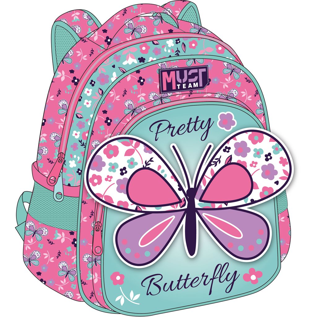 Backpack 27X10X31 2Cases Pretty Butterfly