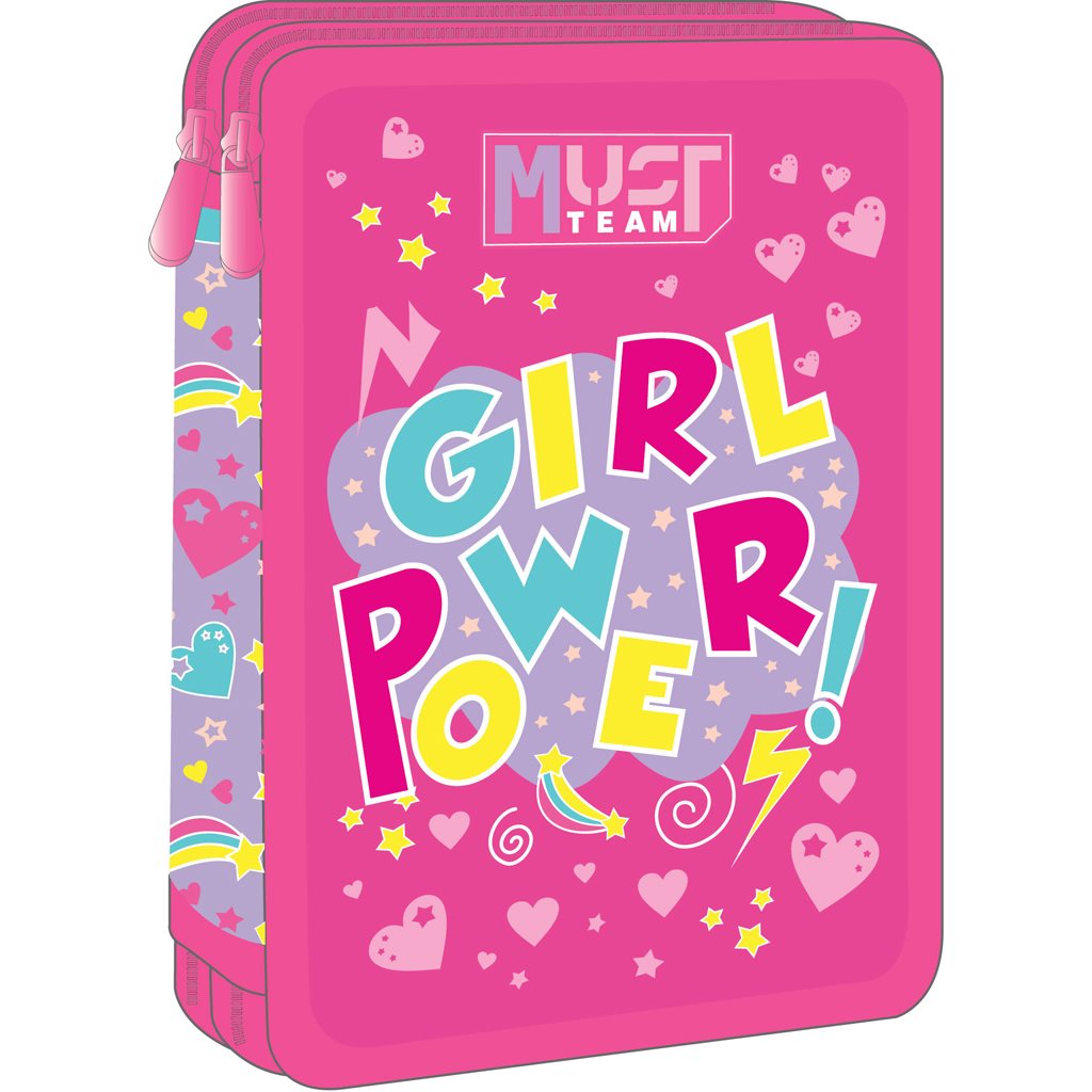 School Pencil Case Double Filled Girl Power