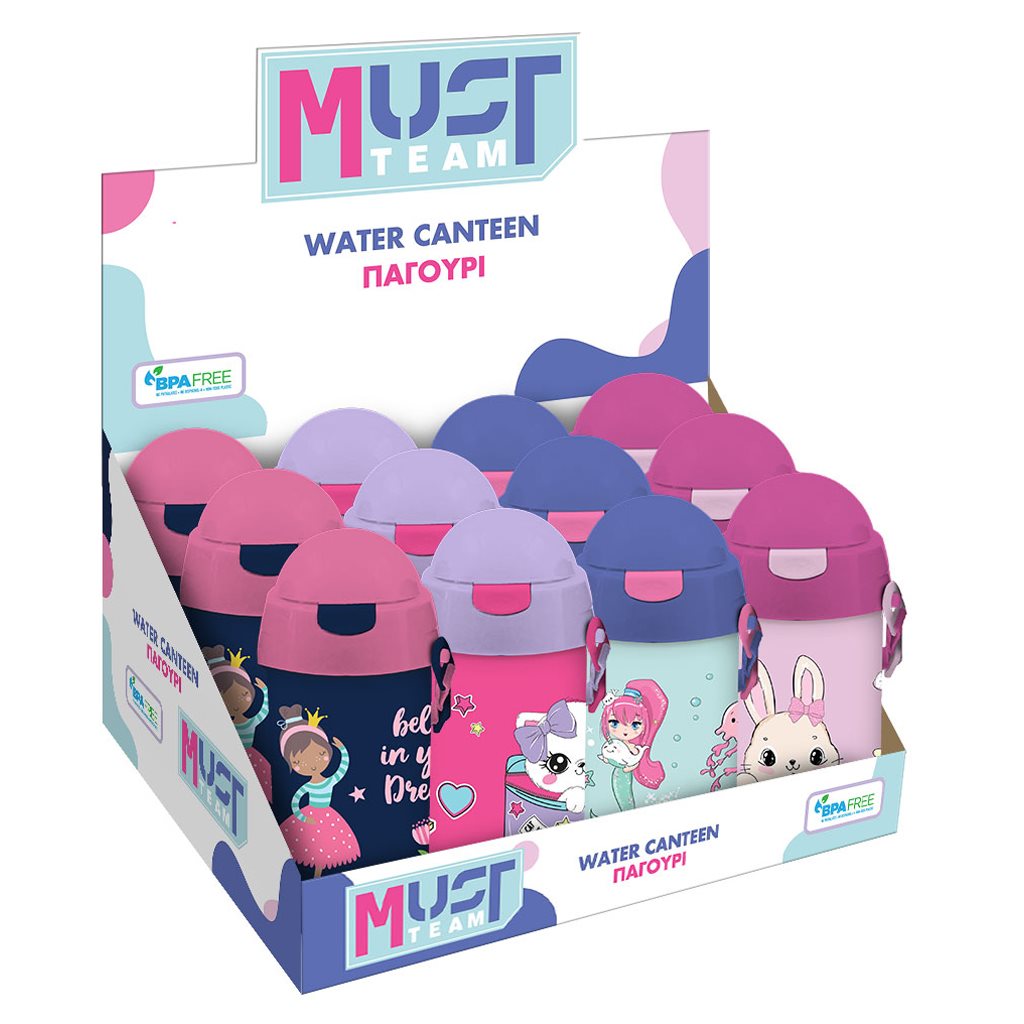 Plastic Water Bottle Pp 500Ml With Straw Sweet Dream