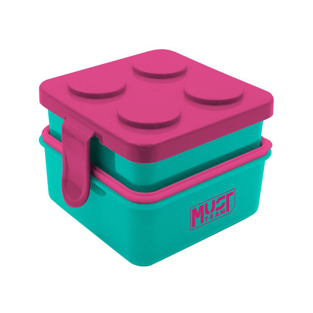 Plastic Lunch Box 850Ml Blocks Asst