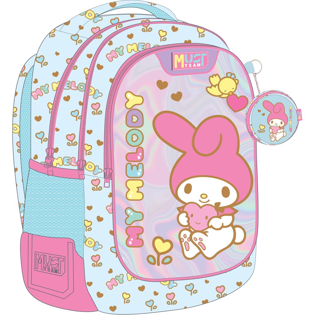 Backpack Must Team 32x18x43cm 3 Parts My Melody Light Blue