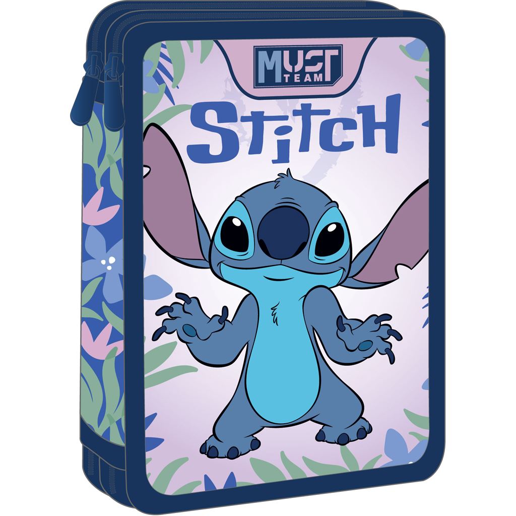 Pencil Part Double Decker Filled 15x5x21cm Lilo &amp; Stitch Flowers